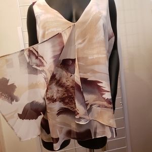 Milano V-Neck Sleeveless Blouse, Size XL